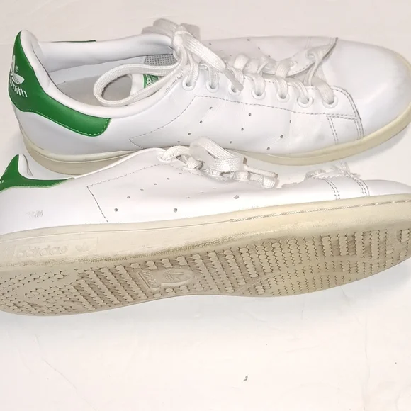 Adidas Originals Stan Smith Shoes Sneakers White Green M20324 Men's Size 10,2015 - Picture 8 of 8